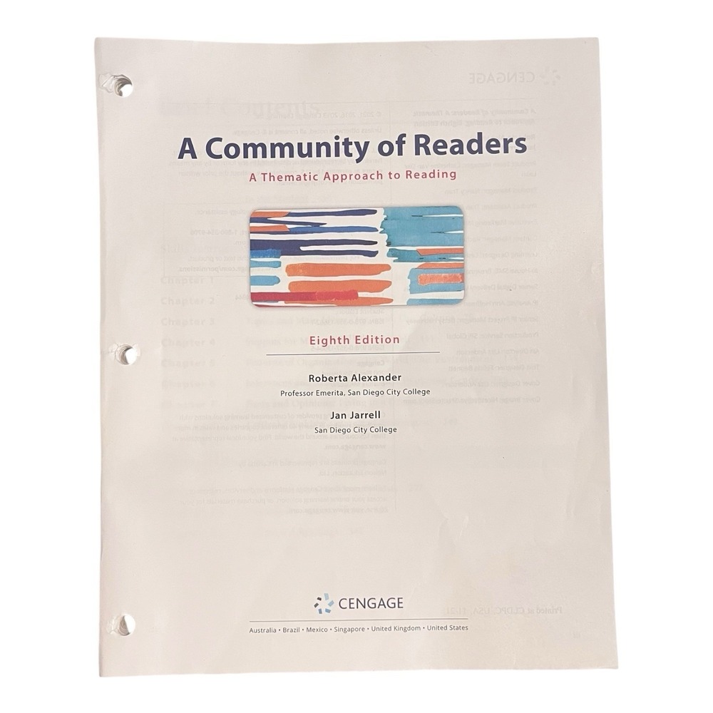 A Community of Readers: A Thematic Approach to Reading 8th Ed Loose Leaf